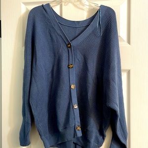 Blue cardigan